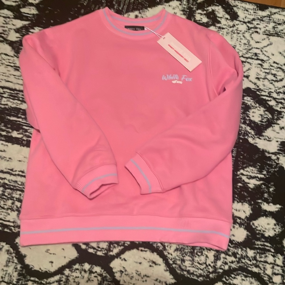 White Fox x Darcy McQueeny Hot Pink Crewneck